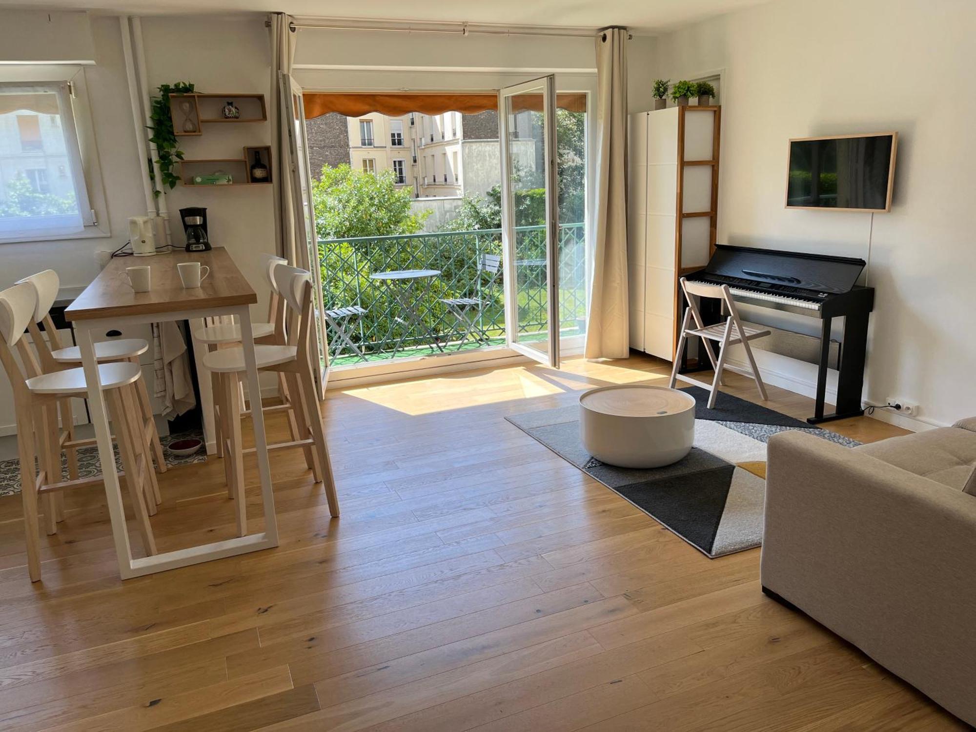 Superbe Appartement Avec Belle Vue Jardin Paris Exteriör bild